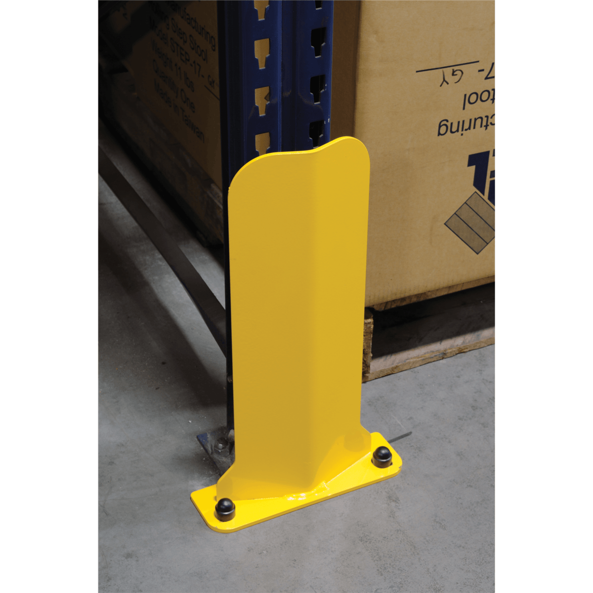 Vestil Steel Low Profile Rack Guard 3 In. x 10 In. x 17-7/8 In. Yellow NPG6-18