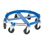 Vestil Steel Oct Drum Dolly 27-1/16 In. x 27-1/16 In. x 7-7/8 In. 55 Gallon 2000 Lb. Blue OCTO-55-CI