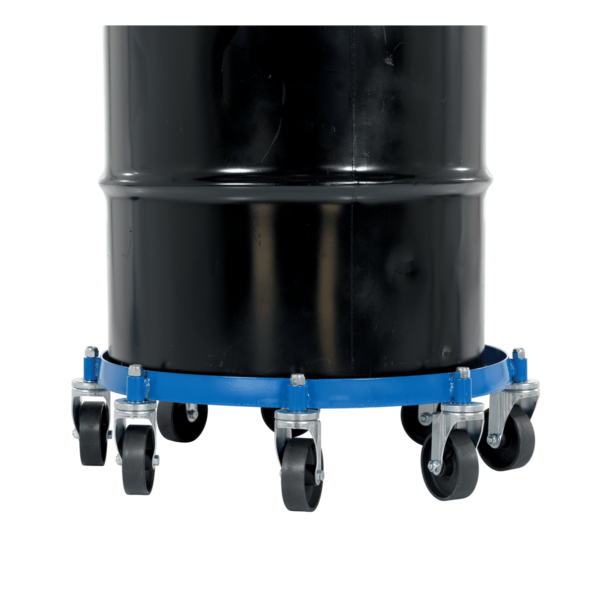 Vestil Steel Oct Drum Dolly 27-1/16 In. x 27-1/16 In. x 7-7/8 In. 55 Gallon 2000 Lb. Blue OCTO-55-CI