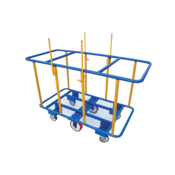 Vestil Steel Horizontal Panel Cart 63-1/2 In. x 32-1/16 In. x 51-3/8 In. 2000 Lb Blue/Yellow PANEL-H