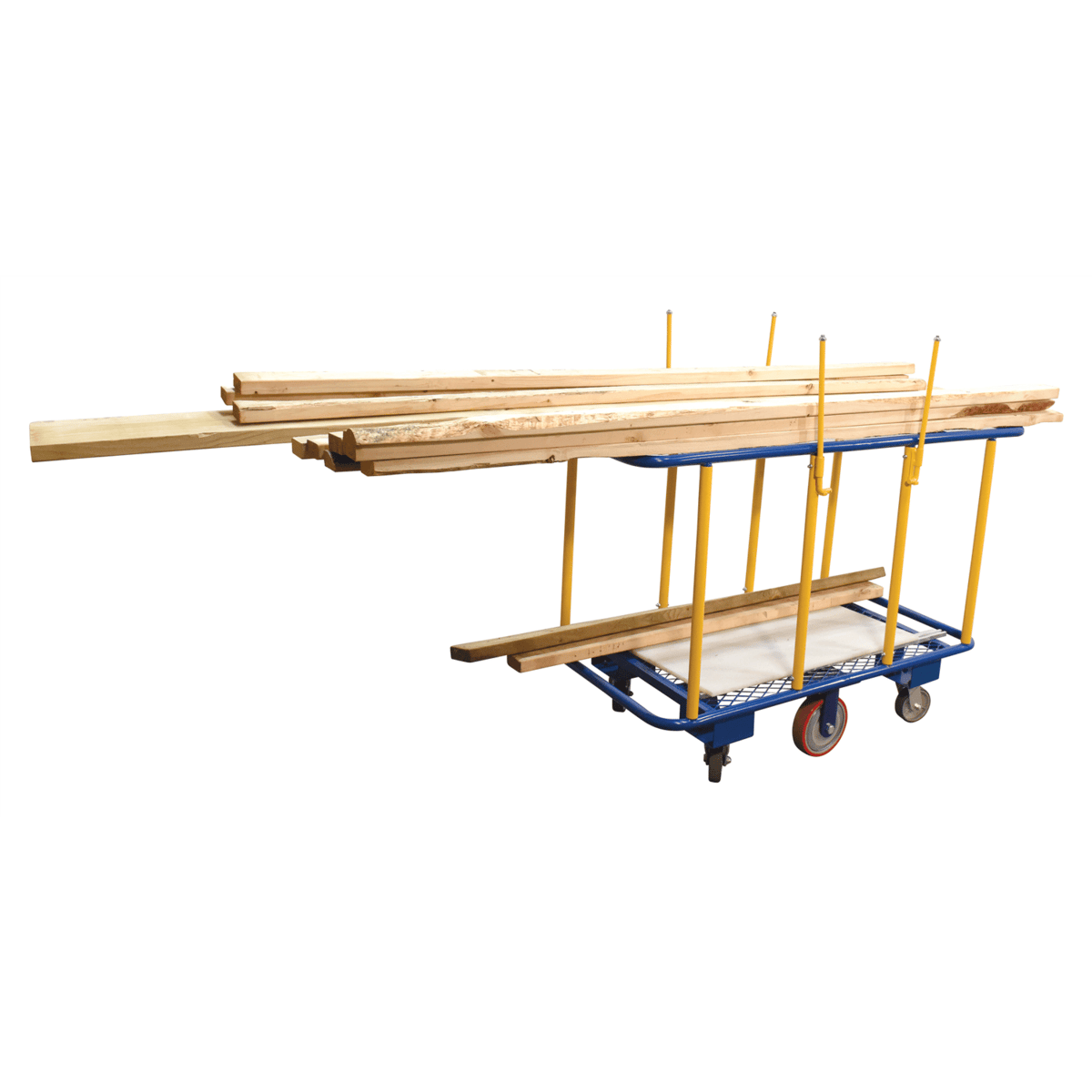 Vestil Steel Horizontal Panel Cart 63-1/2 In. x 32-1/16 In. x 51-3/8 In. 2000 Lb Blue/Yellow PANEL-H