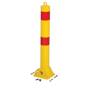 Vestil Steel Fold Down Bollard 8-1/4 In. x 7-1/2 In. x 35-1/2 In. Yellow PARK-P-108-FD