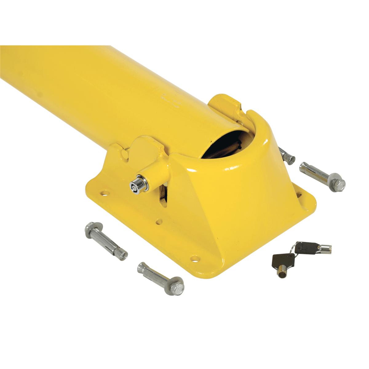 Vestil Steel Fold Down Bollard 8-1/4 In. x 7-1/2 In. x 35-1/2 In. Yellow PARK-P-108-FD