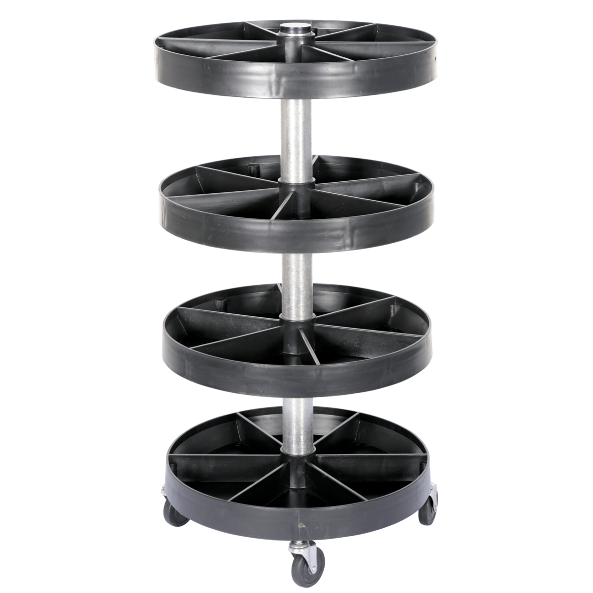 Vestil Plastic Portable Parts Bin 19-1/2 In. x 19-1/2 In. x 38-1/2 In. 220 Lb. Black PBIN-19