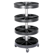 Vestil Plastic Portable Parts Bin 19-1/2 In. x 19-1/2 In. x 38-1/2 In. 220 Lb. Black PBIN-19