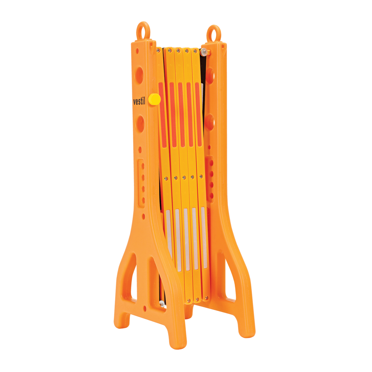 Vestil Plastic Expand-A-Gate 15 In. x 11-1/2 In. x 38 In. Yellow PEXGATE-30