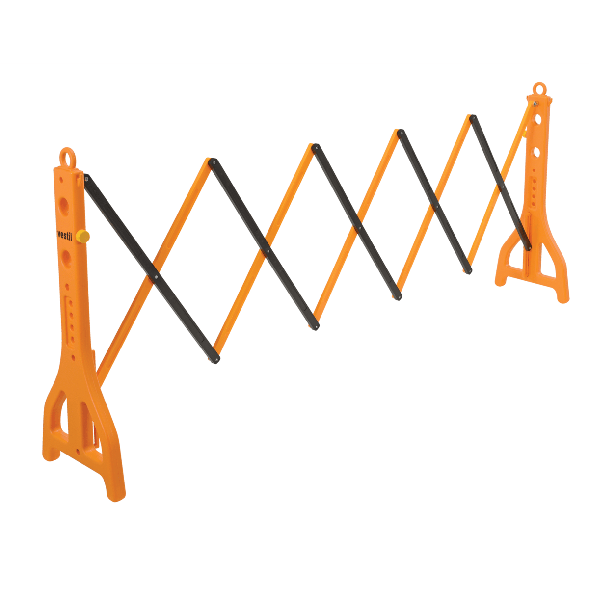 Vestil Plastic Expand-A-Gate 15 In. x 11-1/2 In. x 38 In. Yellow PEXGATE-30