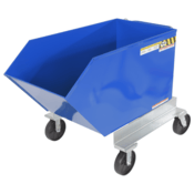 Vestil Steel Portable Hopper 1/2 Cubic Yard 2000 Lb. Capacity Blue P-HOP-0.5