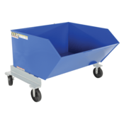 Vestil Steel Portable Hopper 1 Cubic Yard 2000 Lb. Capacity Blue P-HOP-1