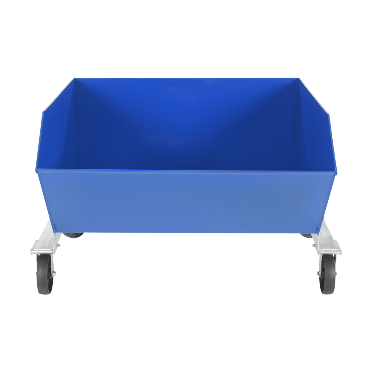 Vestil Steel Portable Hopper 1 Cubic Yard 2000 Lb. Capacity Blue P-HOP-1