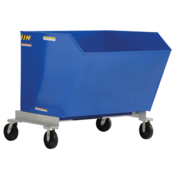 Vestil Steel Portable Hopper 1-1/2 Cubic Yard 2000 Lb. Capacity Blue P-HOP-1.5