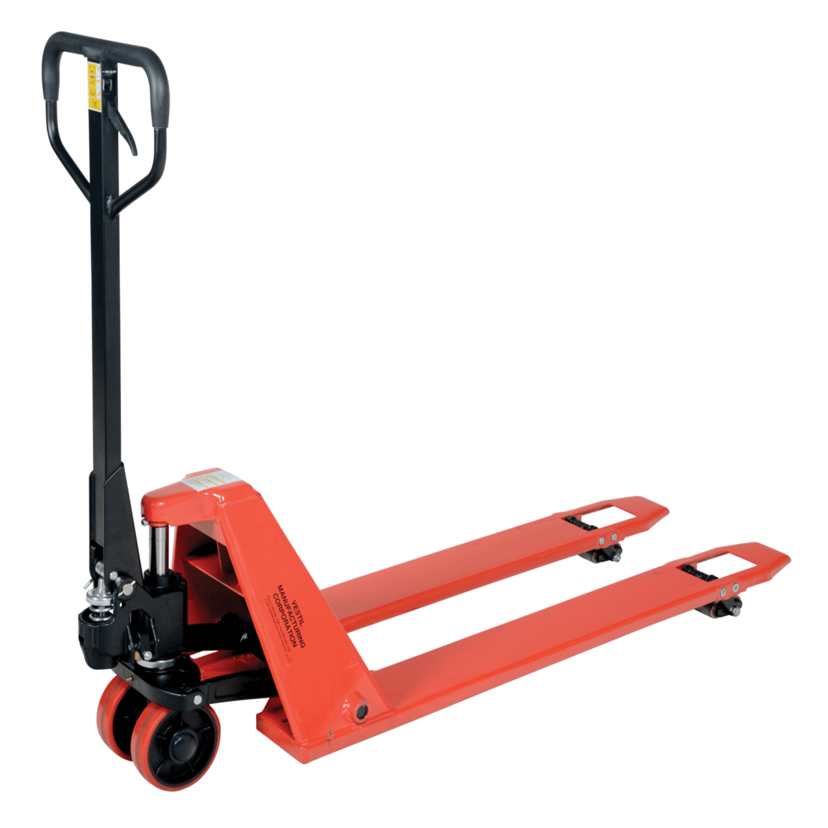 Vestil Steel Super Low Pallet Truck 60 In. x 21 In. x 48 In. 2200 Lb. Capacity Red PM2-2044-SLP