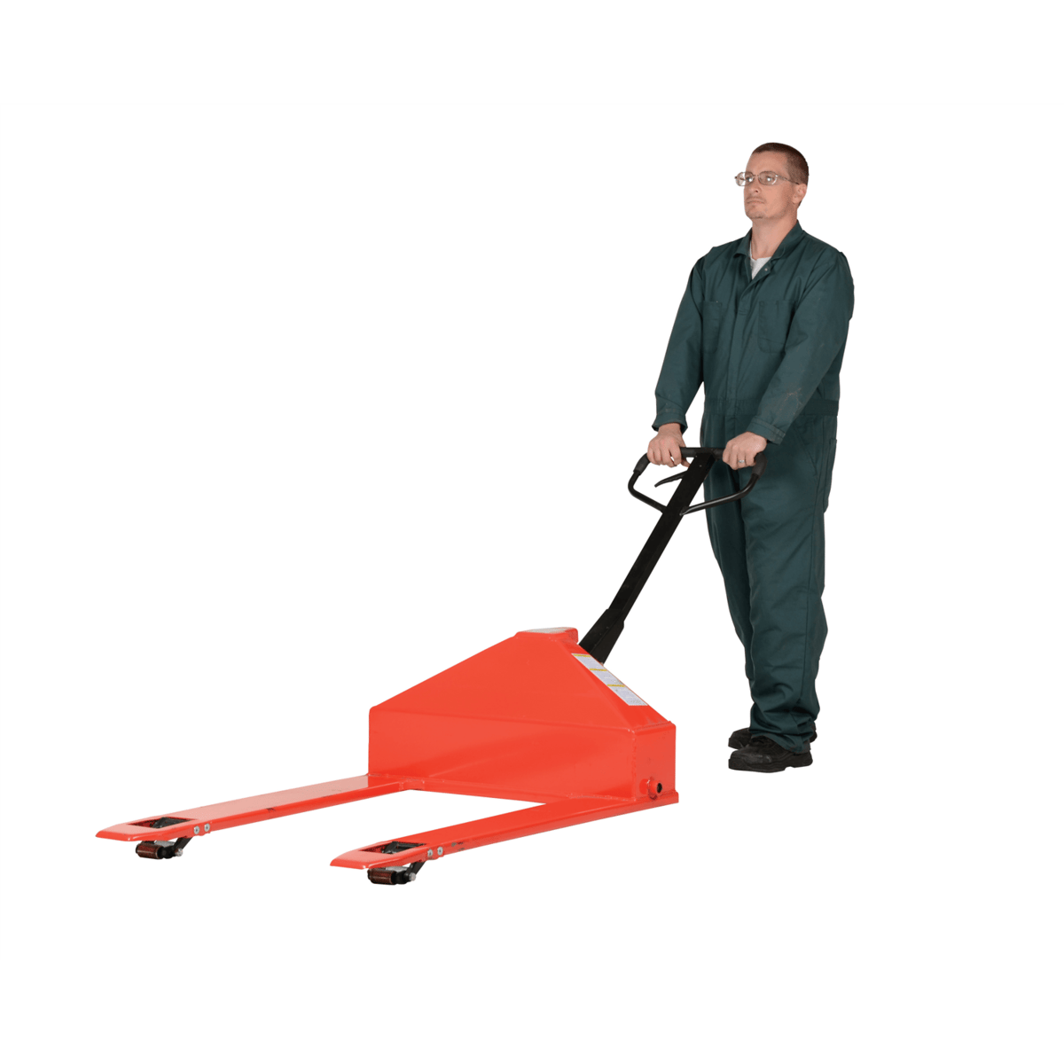 Vestil Steel Super Low Pallet Truck 63-1/2 In. x 33 In. x 48 In. 2200 Lb. Capacity Red PM2-3344-SLP
