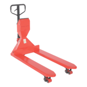 Vestil Steel Low Profile Pallet Truck with Scale 66 In. x 28 In. x 48 In. 5000Lb. Red PM-2748-SCL-LP
