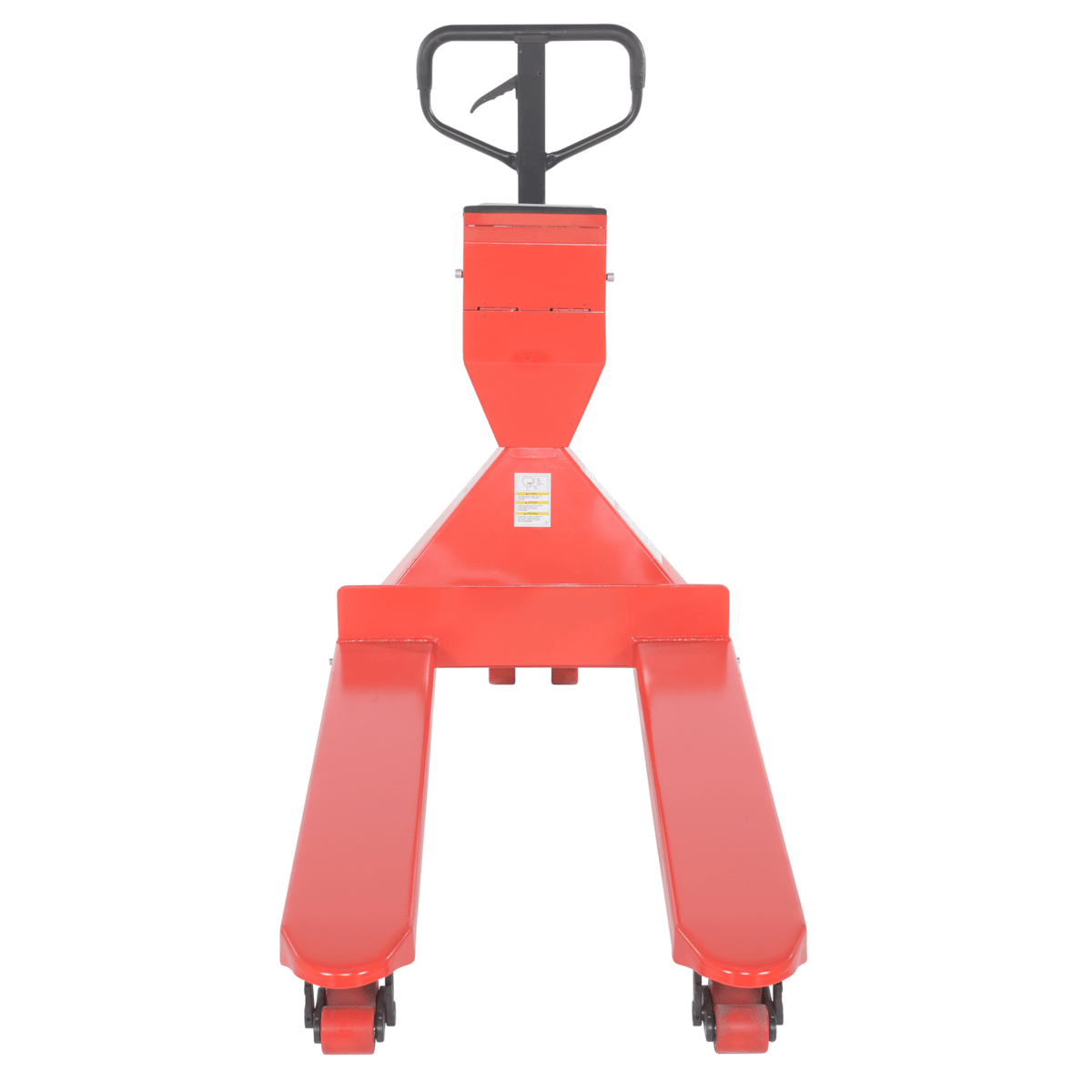 Vestil Steel Low Profile Pallet Truck with Scale 66 In. x 28 In. x 48 In. 5000Lb. Red PM-2748-SCL-LP