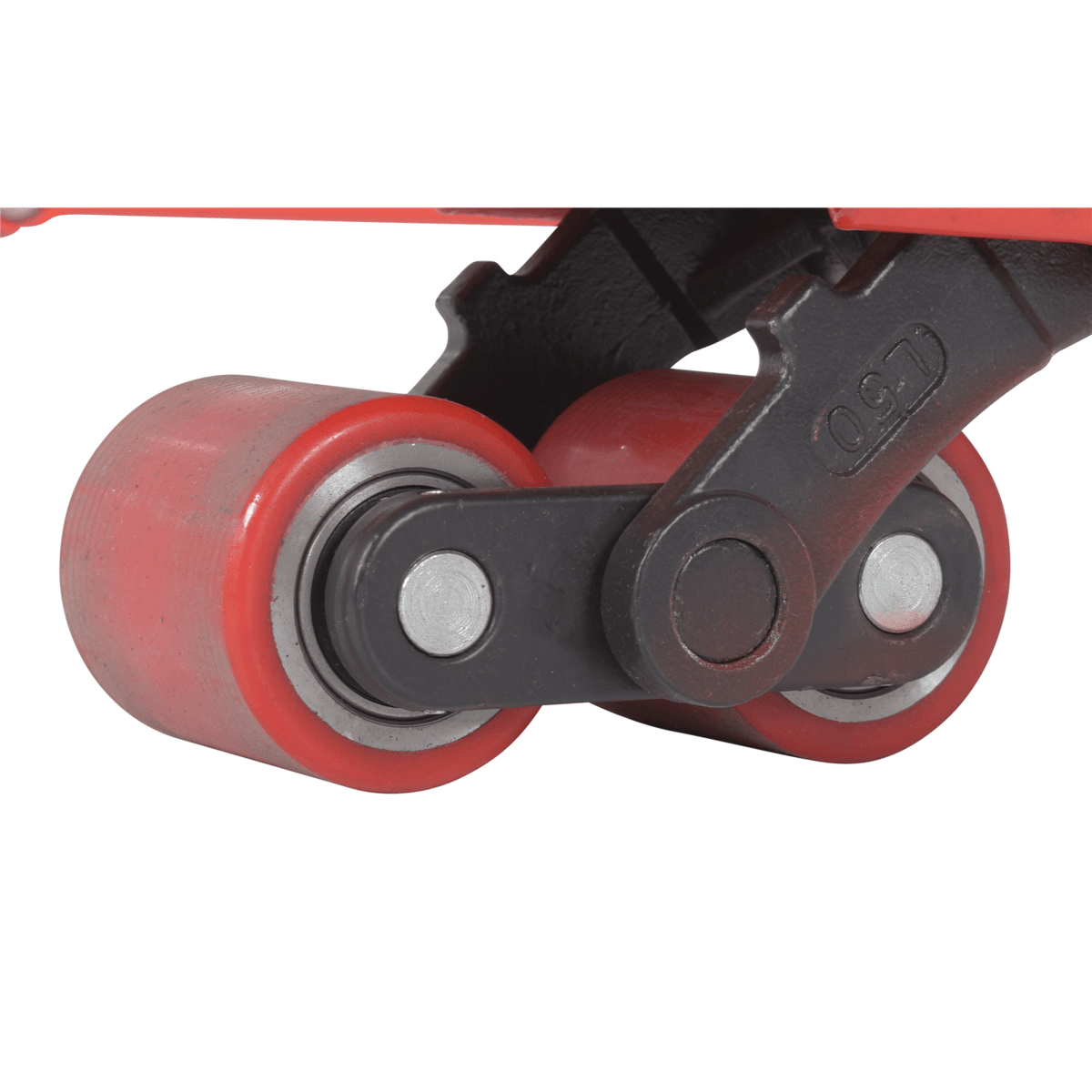 Vestil Steel Low Profile Pallet Truck with Scale 66 In. x 28 In. x 48 In. 5000Lb. Red PM-2748-SCL-LP