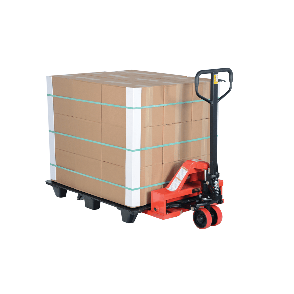 Vestil Steel Low Profile Pallet Truck 64 In. x 27 In. x 48 In. 4000 Lb. Capacity Red PM4-2748-LP