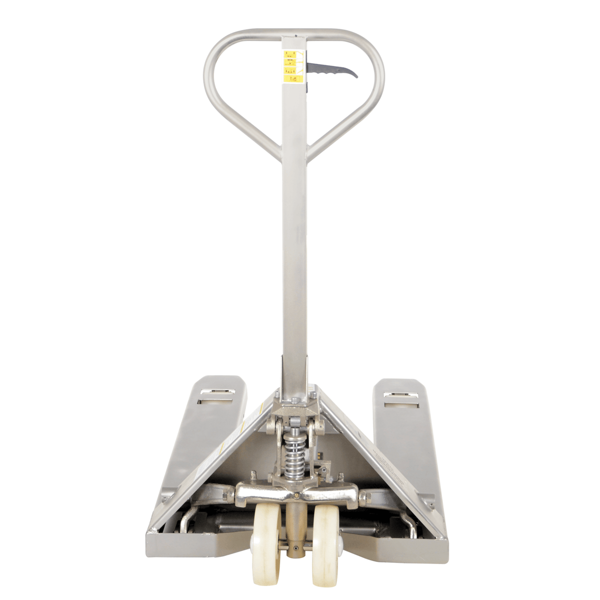 Vestil 304 Stainless Steel Frame Pallet Truck 61 In. x 27 In. x 48 In. 5500 Lb. Silver PM5-2748-SFF