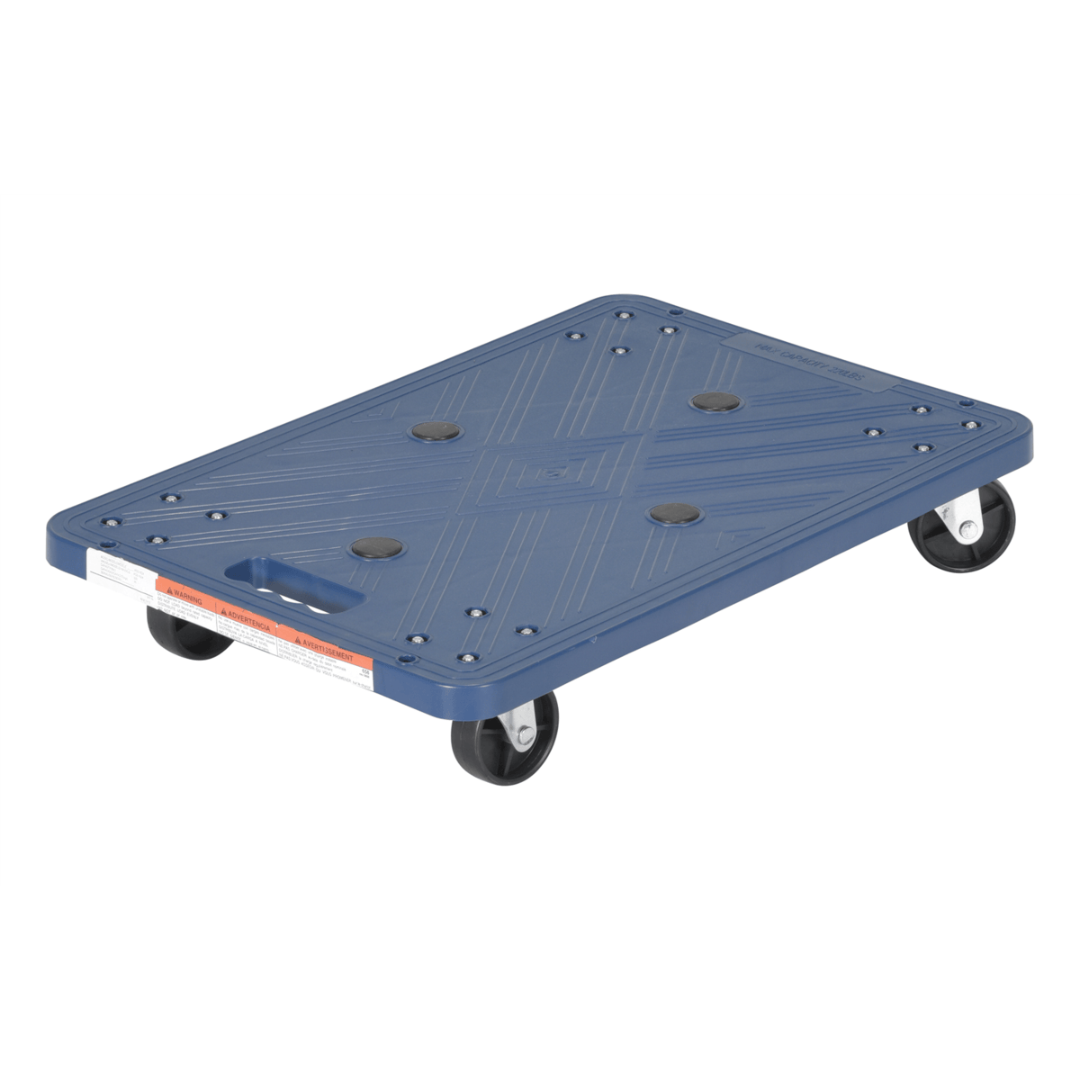 Vestil Polyethylene Dolly 24 In. x 16 In. x 4-7/16 In. 220 Lb. Capacity Blue POS-1624