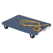 Vestil Polyethylene Dolly with Pull Rope 24 In. x 16 In. x 4-7/16 In. 220 Lb. Blue POS-1624-ROPE