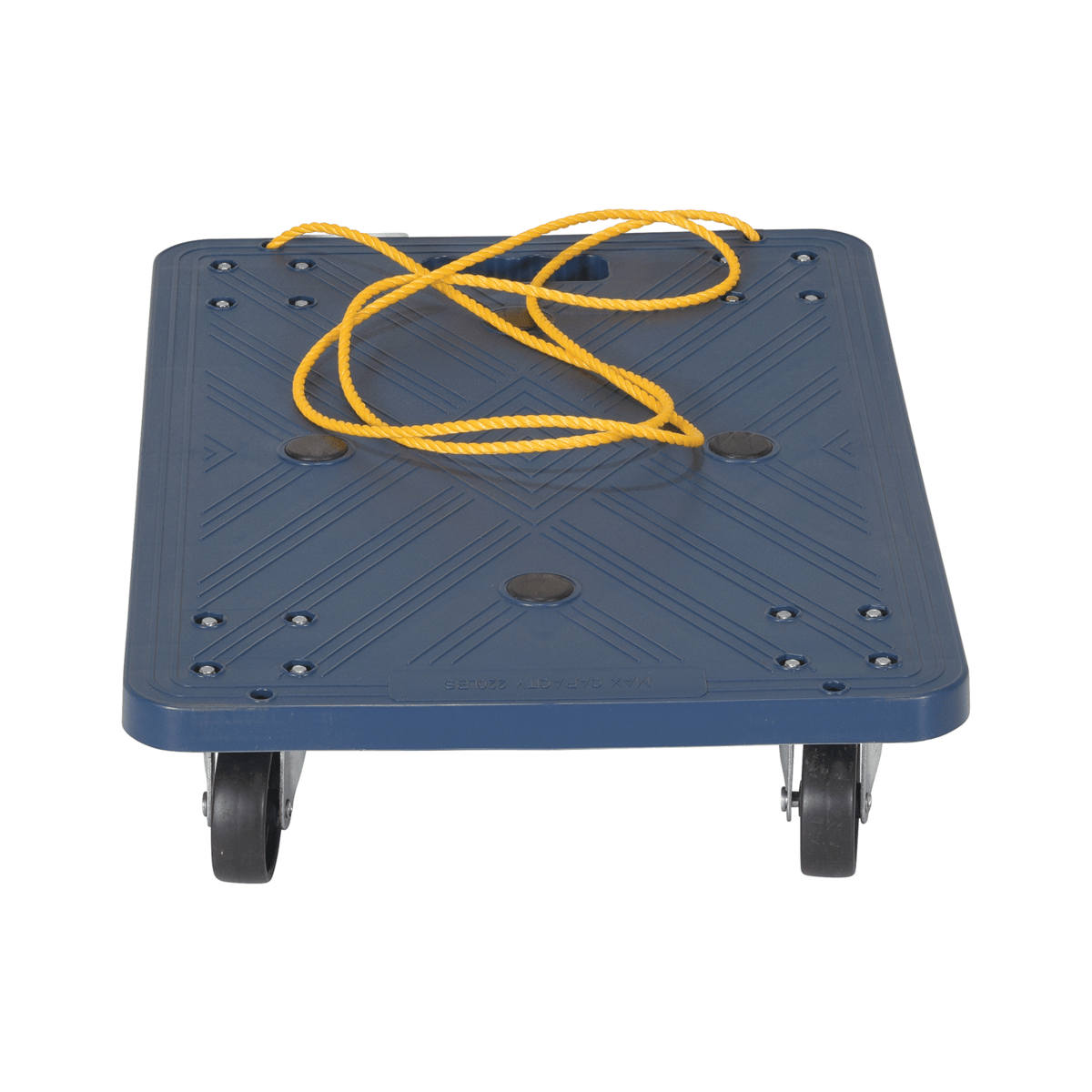 Vestil Polyethylene Dolly with Pull Rope 24 In. x 16 In. x 4-7/16 In. 220 Lb. Blue POS-1624-ROPE