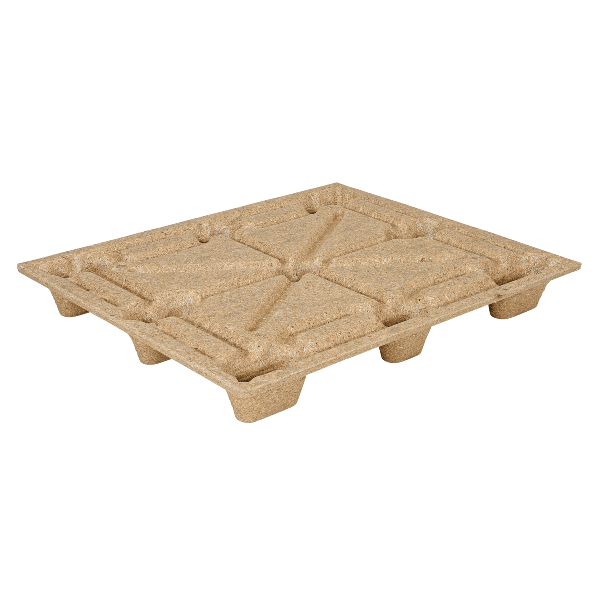 Vestil Recycled Nestable WoodPallet 40-1/4In x 48-1/4In x 5-11/16In 2000Lb Dyn.CapacityBrwn PWP-4840