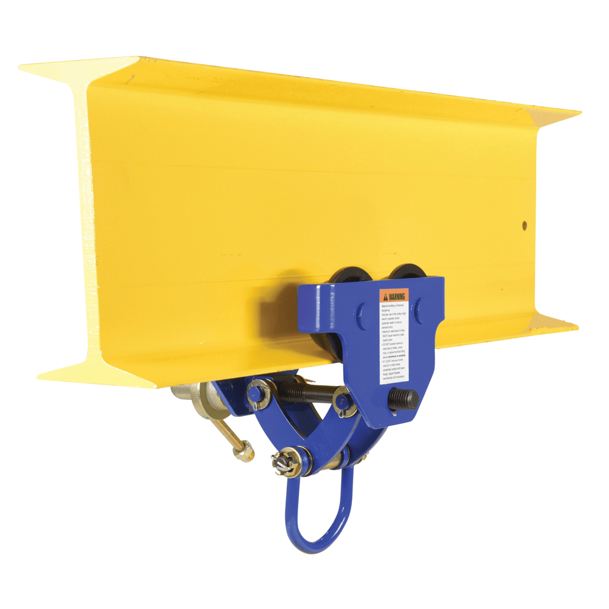 Vestil Steel Quick Install Manual Trolley 6-3/4 In. x 11-3/4 In. x 10-1/4 In. 1000 Lb. Blue QIT-1