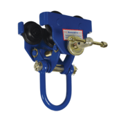 Vestil Steel Quick Install Manual Trolley 7 In. x 11-5/8 In. x 12 In. 2000 Lb. Capacity Blue QIT-2