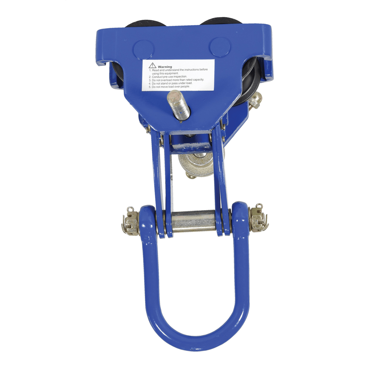 Vestil Steel Quick Install Manual Trolley 6-3/4 In. x 14-1/8 In. x 12 In. 4000 Lb. Blue QIT-4