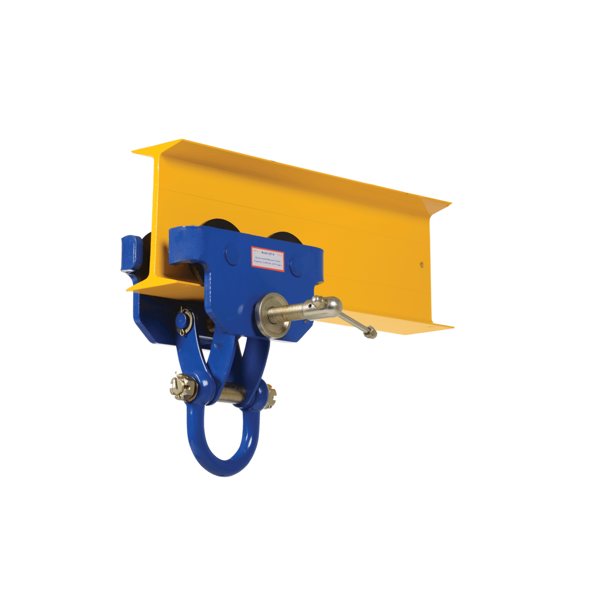 Vestil Steel Quick Install Manual Trolley 11 In. x 16-7/8 In. x 14-9/16 In. 6000 Lb. Blue QIT-6