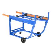 Vestil Steel Rotating Drum Cart w/ Wheels 42 In. x 19 In. x 27-1/2 In. 1000 Lb. Blue RDC-1000-5PO
