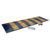 Vestil Rubber Speed Hump Asphalt Hardware 118-11/16 In. x 35-1/4 In. x 1-7/8 In. 60000 Lb. Blk/Yel