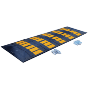 Vestil Rubber Speed Hump Concrete Hardware 118-11/16 In. x 35-1/4 In. x 1-7/8 In. 60000 Lb. Blk/Yel