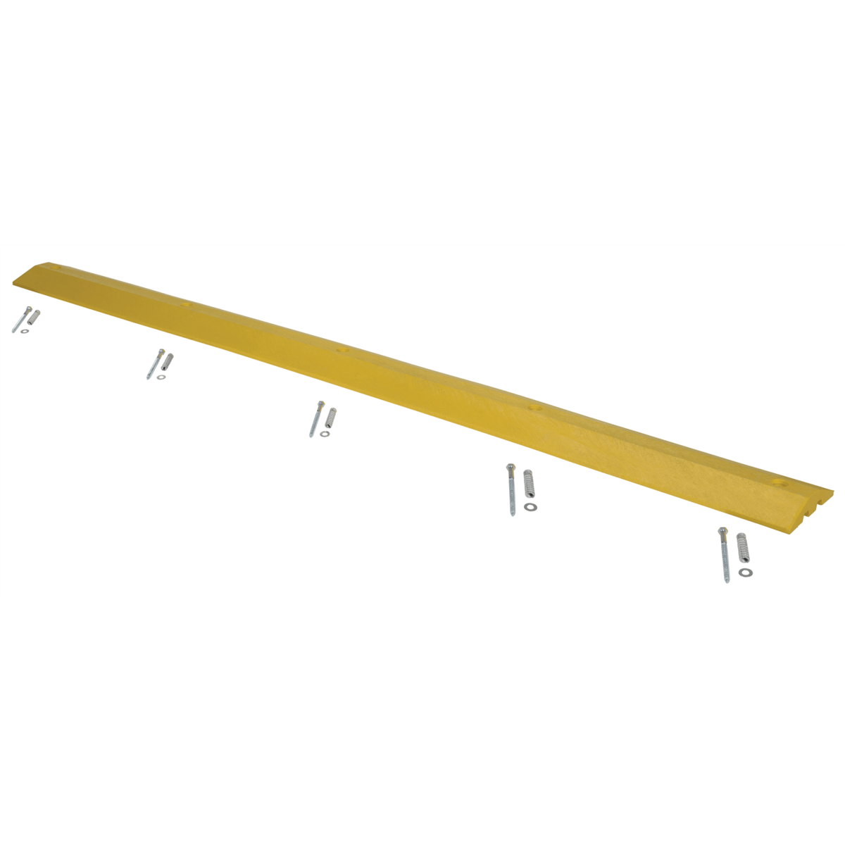 Vestil Plastic Speed Bump Concrete Hardware 106 In. x 10 In. x 2 In. Yellow SB-108
