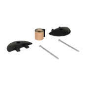 Vestil Rubber Heavy Duty Speed Bump Asphalt End Caps Black SBRY-CAP-A