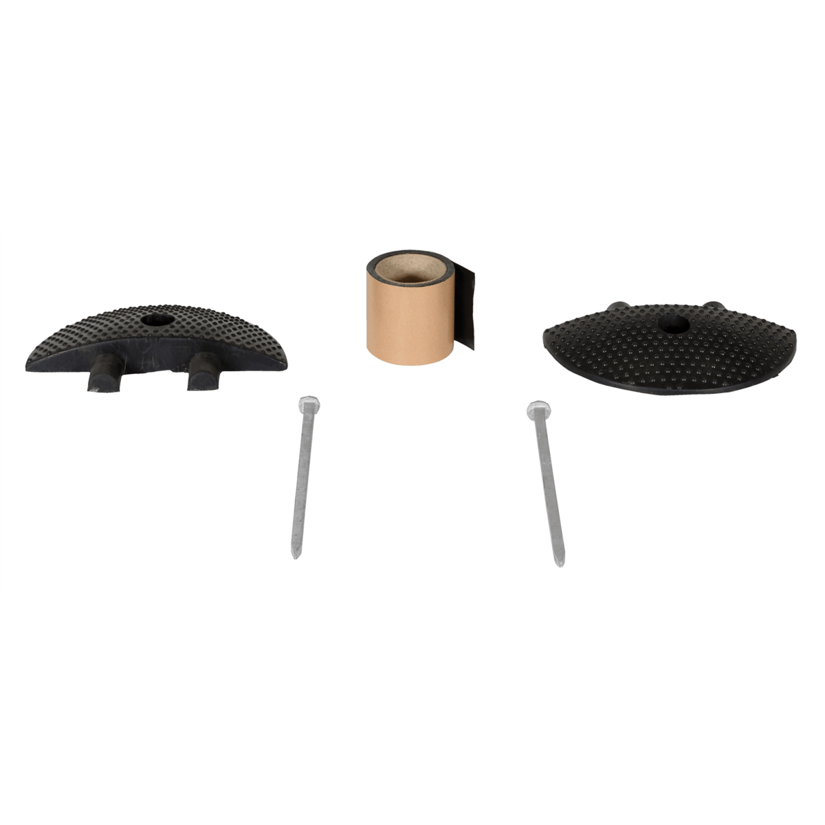 Vestil Rubber Heavy Duty Speed Bump Asphalt End Caps Black SBRY-CAP-A