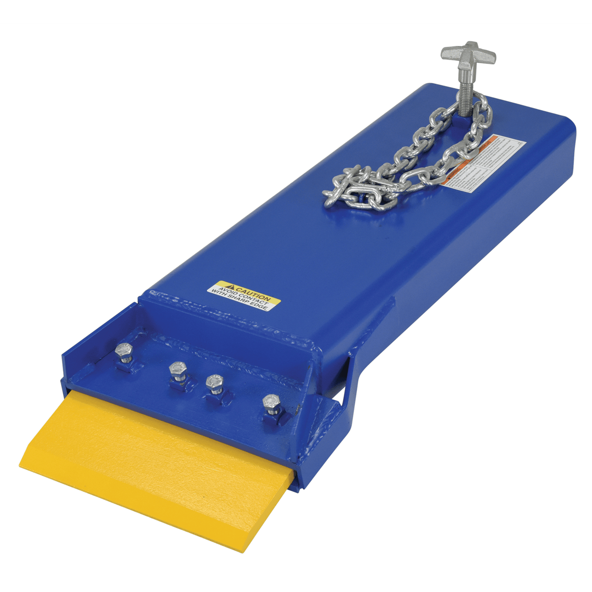 Vestil Steel Fork Truck Floor Scrapper 12 In. Blade Width Blue/Yellow SCRAPE-1
