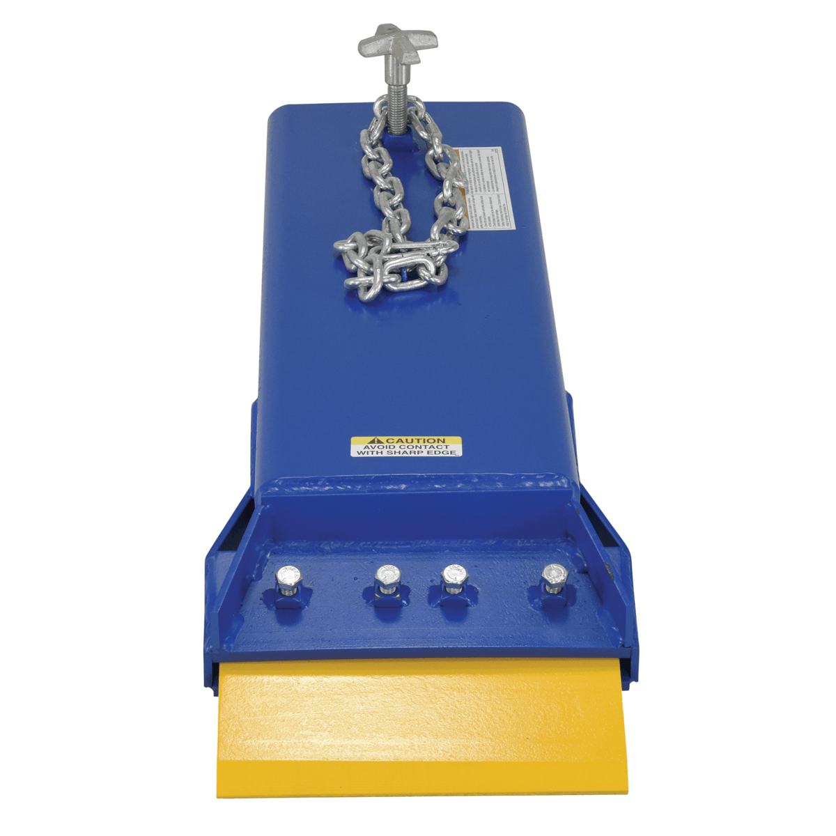 Vestil Steel Fork Truck Floor Scrapper 12 In. Blade Width Blue/Yellow SCRAPE-1