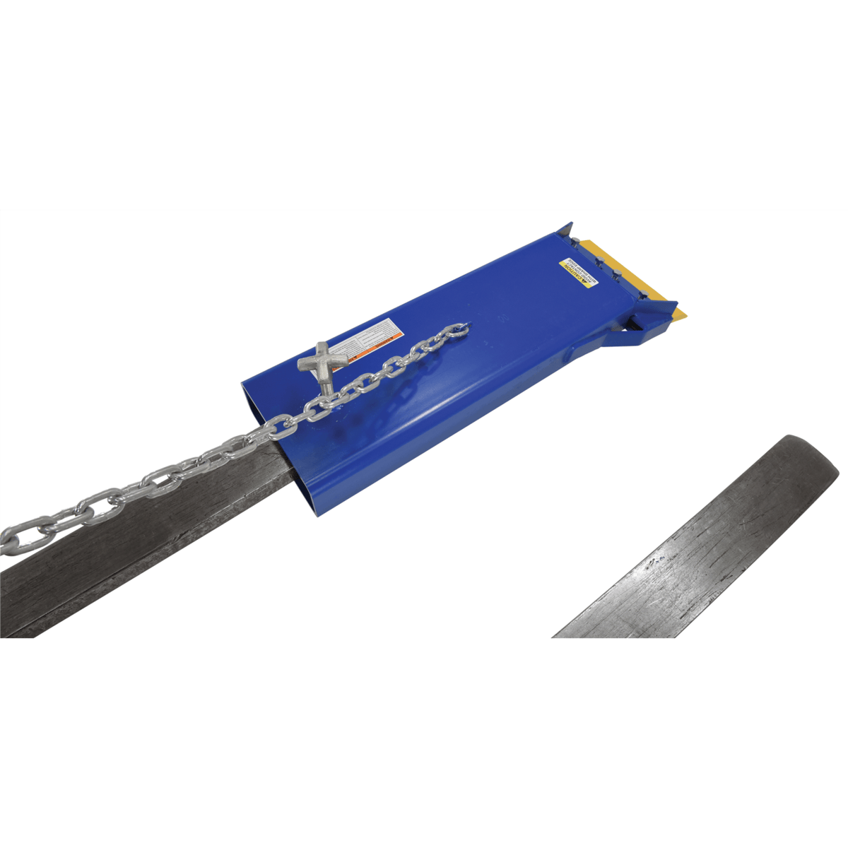Vestil Steel Fork Truck Floor Scrapper 12 In. Blade Width Blue/Yellow SCRAPE-1