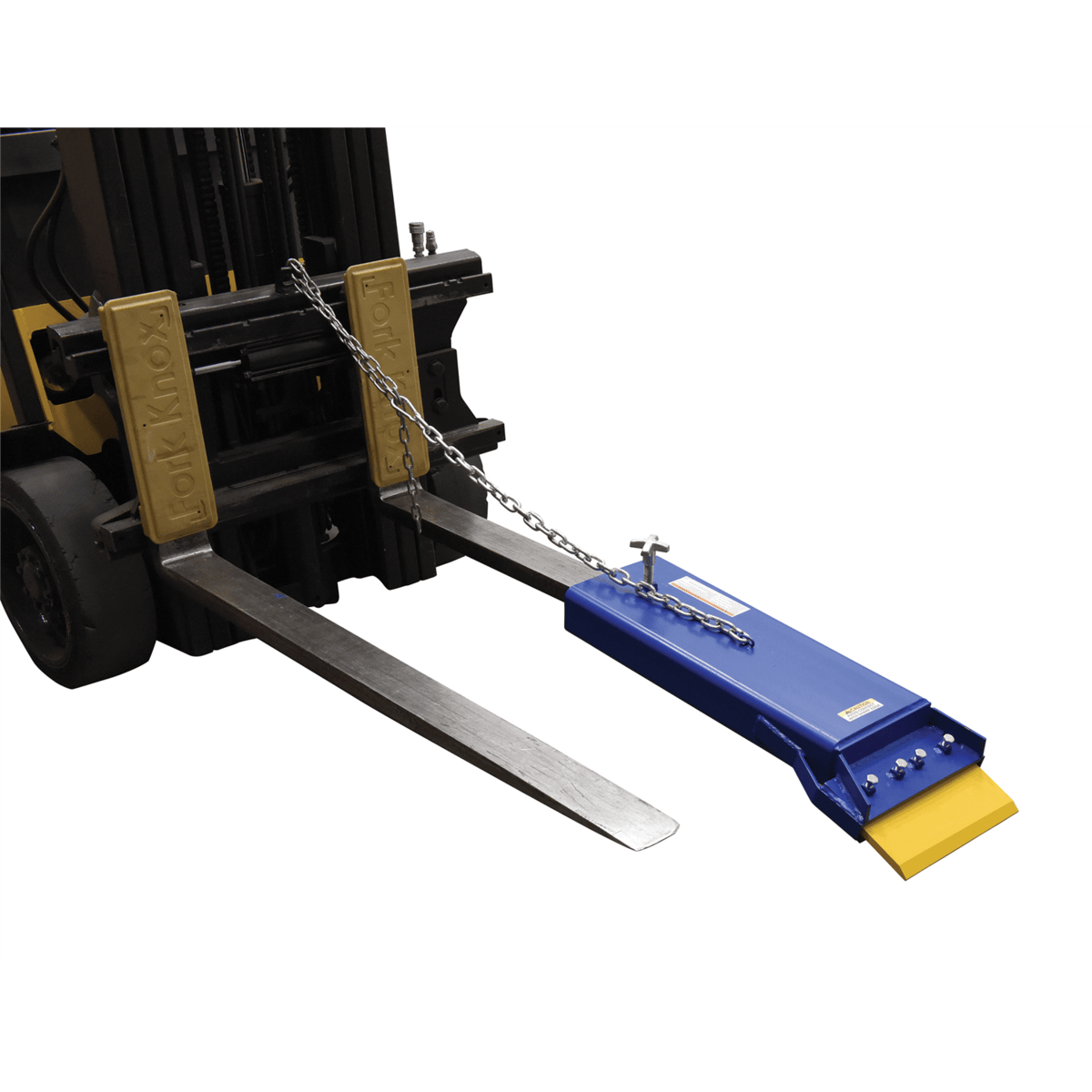 Vestil Steel Fork Truck Floor Scrapper 12 In. Blade Width Blue/Yellow SCRAPE-1
