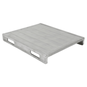 Vestil Galvanized Steel Solid Deck Pallet 39-1/2 In x 47 In x 6-1/2 In 4,000 Lb Floor Gray SDSP-4048