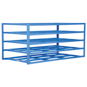 Vestil Steel Horizontal Sheet Rack 5 Shelves 102-3/4In x 54-1/2In x 48In 2,000Lb Cpty Per Shelf Blue
