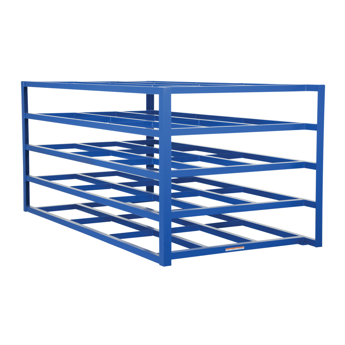 Vestil Steel Horizontal Sheet Rack 5 Shelves 102-3/4In x 54-1/2In x 48In 2,000Lb Cpty Per Shelf Blue