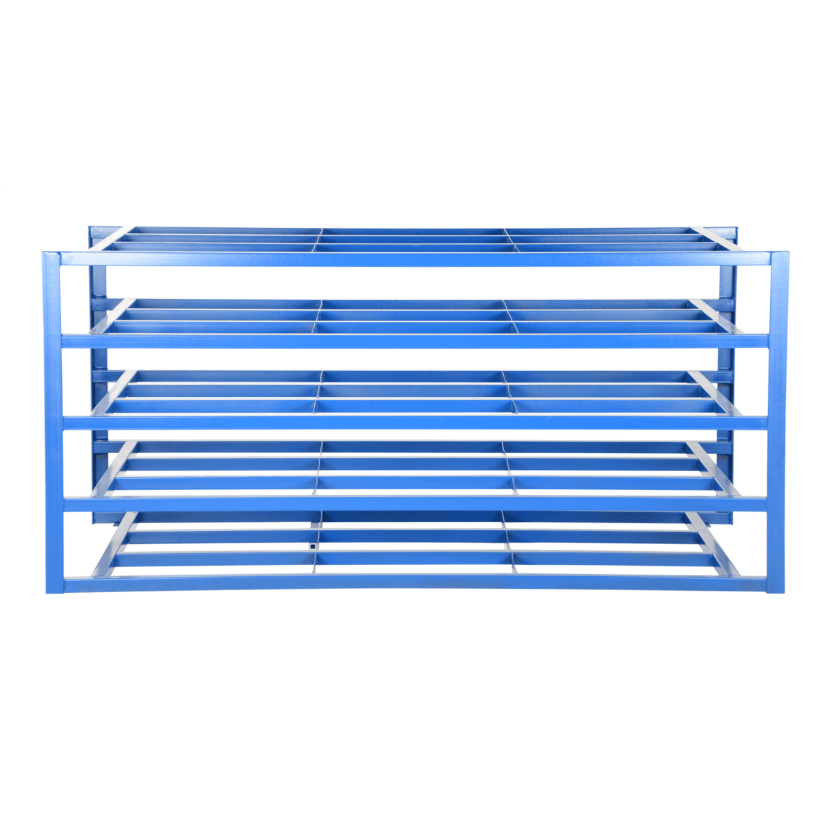 Vestil Steel Horizontal Sheet Rack 5 Shelves 102-3/4In x 54-1/2In x 48In 2,000Lb Cpty Per Shelf Blue