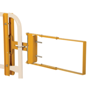 Vestil Steel Self-Closing Gate 24 In. to 40 In. Opening Yellow SPG-40-Y