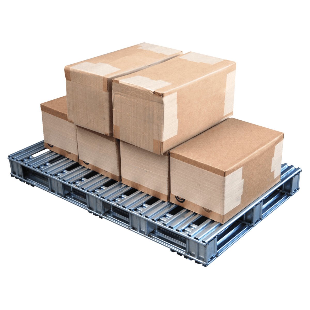 Vestil Galvanized Steel Pallet 48 In. x 48 In. x 4-3/4 In. 8,000 Lb. Floor Capacity Gray SPL-4848