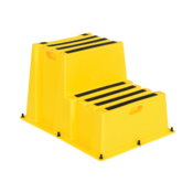 Vestil Polyethylene Nestable 2 Step 500 Lb. Capacity Yellow SPN-2-YL
