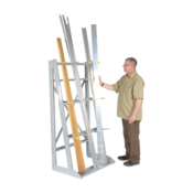 Vestil Steel Vertical Floor Mounted Rack 24 In. x 36 In. x 72 In. 2,000 Lb. Capacity Silver SR-V