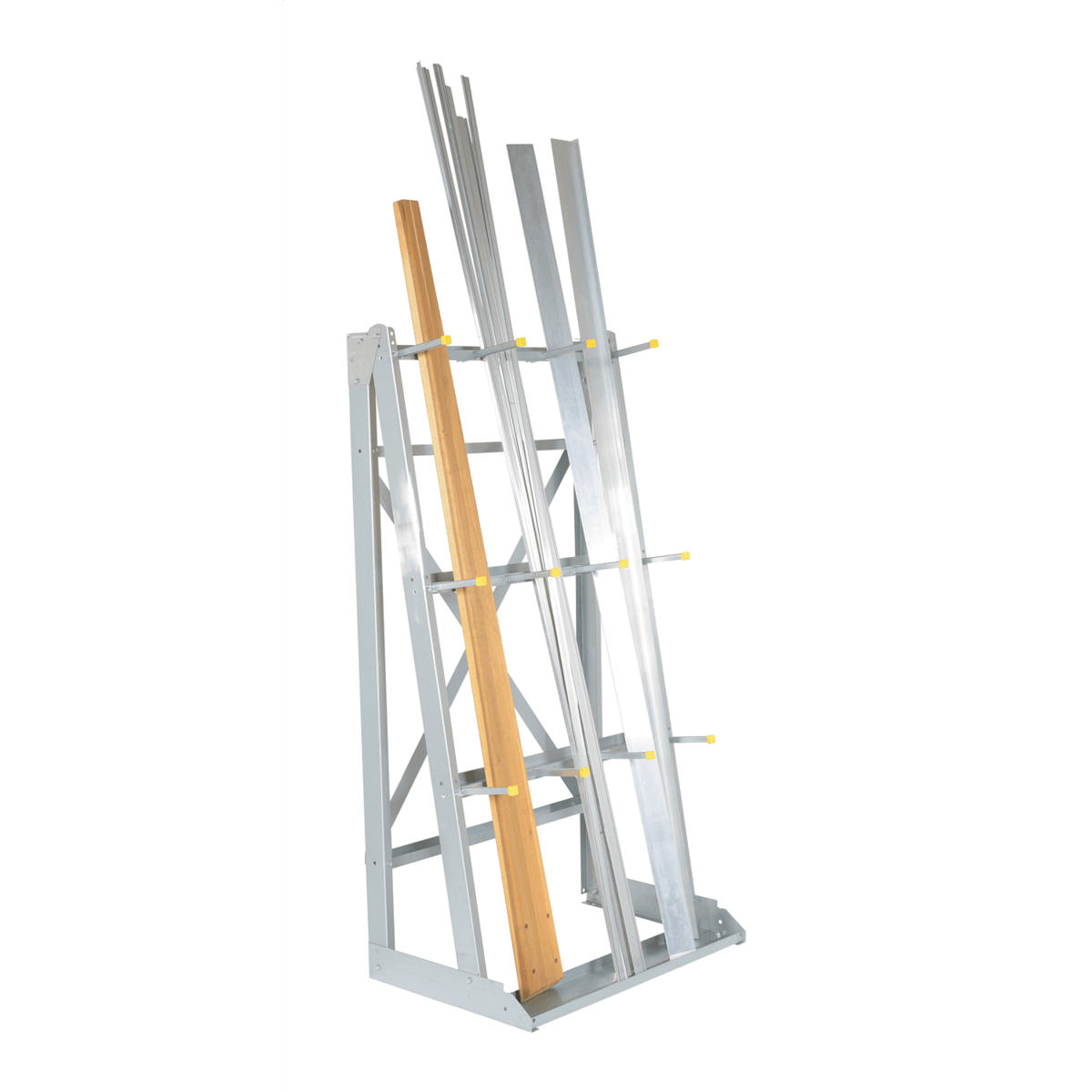 Vestil Steel Vertical Floor Mounted Rack 24 In. x 36 In. x 72 In. 2,000 Lb. Capacity Silver SR-V