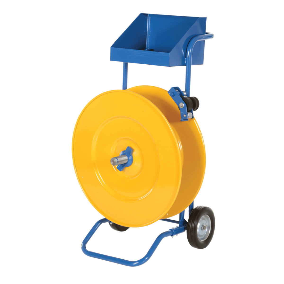 Vestil Steel Heavy Duty Strapping Cart 22.3215 x 25 x 41.8125 Blue/Yellow STRAP-PS-HD